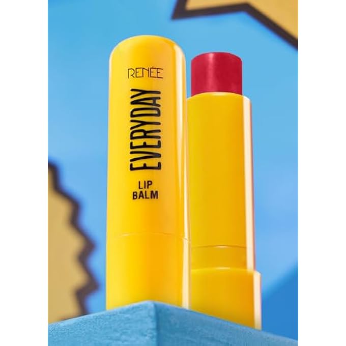 Renee EVERYDAY TINTED LIP BALM - CHERRY BERRY, HEALS, MOISTURIZES & PROTECTS WITH SPF 30, FOR DRY & CHAPPED LIPS, ENRICHED WITH VITAMIN C, SHEA BUTTER & HYALURONIC ACID, SKINCARE INFUSED MAKEUP 4.5 GM - Image 1